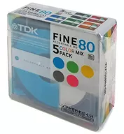 TDK 録音用ミニディスク FINE 80 COLOR MIX 80分 5枚パック [MD-FN80SLX5A]