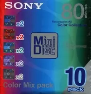 索尼錄音迷你光盤Color Mix Pack80分10片裝[10MDW80CRX]