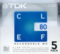 TDK Recording Mini-Disk CLEF 80 min 5 Piece Pack [MD-CL80X5N]