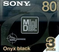 Minidisco de grabación de Sony, negro Onyx, paquete de 3 discos de 80 minutos [3MDW80CRB]