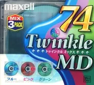 日立麥剋賽爾錄音用迷你光盤Twinkle 74分3張裝[TMD-74MIX 3P]