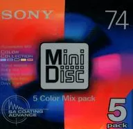 ソニー 録音用ミニディスク 5 Color Mix Pack 74分 5枚パック [5MDW74CRAX]