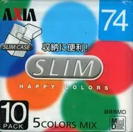 AXIA 録音用ミニディスク SLIM 5COLORS MIX 74分 10枚パック [MD HCA M 74X10PC]