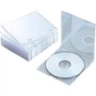 エレコム Blu-ray/DVD/CDケース10パック (スリム/PS/1枚収納) [CCD-JSCS10CR]