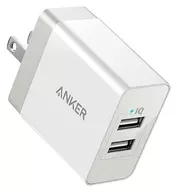 ANKER 24W 2-Port USB Charger USB Quick Charger - White [A2021123]