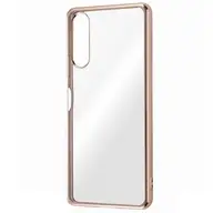 レイ・アウト Xperia 10 IV用 TPUソフトケース メタリックフレーム (ピンクゴールド) [RT-RXP10M4HT2/PGM]