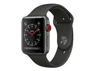 Apple Watch Series3 GPS+Cellularモデル 42mm スペースグレイアルミニウムケースとブラックスポーツバンド [MQKN2J/A]