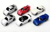 6-type set "Japanese sports car collection pull back car" 2010 Georgia campaign products