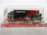 Little CHORO Q Transporter Set 4 ADVAN Type (Black x Red)