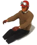 1/18 Sitzender Rennfahrer blauner Pullover [AE1800179]