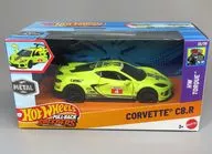 CORVETTE C8.R #4(ライムイエロー×グレー) 「Hot Wheels PULL-BACK SPEEDRS」 プルバックカー [JCM12]