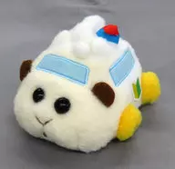 教習アビー(ホワイト×ライトブルー×イエロー) 「PUI PUI モルカー」 びゅんびゅん! PUIPUIモルカー DRIVING SCHOOL プルバックカー