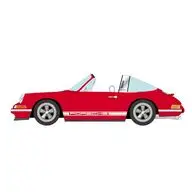 1/43 Singer 911(964) Targa(レッド×ホワイトストライプ) [VM135J]