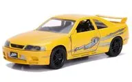 1/32 1995 ニッサン スカイライン GT-R (R33) (レオン) (イエロー) 「ワイルド・スピード」 [JADA99515]