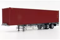 1/50 40 pés recipiente marinho cor de ferrugem e semi-reboque para transporte exclusivo de Nippon Trex [KK1007RB]