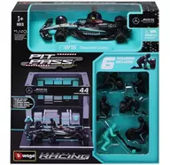 1/43 メルセデス-AMG ペトロナス F1チーム PIT PASS セット W15 l.ハミルトン #44(クルー×6pcs、パドックガレージ) [BUR38452H]