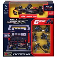 1/43 オラクル レッドブル レーシング PIT PASS セット RB20 M.フェルスタッペン #1(クルー×6pcs、パドックガレージ) [BUR38453V]