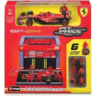 1/43 フェラーリ PIT PASSセット SF-24 C.サインツ Jr. #55(クルー×6pcs、パドックガレージ) [18-36862S]