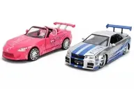 1/24 ブライアン ニッサン スカイライン GT-R ＆ スーキー ホンダ S2000 ツインパック 「ワイルド・スピード」 [JADA37543]