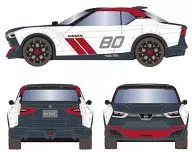 1/64 LV-N Nissan IDx nismo 2014 América do Norte #80 (branco x vermelho x cinza) "Tomica Limited Vintage NEO" [257554]