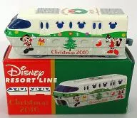 Disney Resort Line Feliz Natal 2010 Ver. (Branco x Verde x Cinza) "Tomica" Tokyo Disney Resort apenas