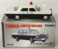 1/64 LV-03d Toyopet Crown Police Car (white x black) "Tomica Limited Vintage" [205371]
