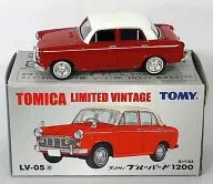 1/64 LV-05a Datsun Bluebird 1200 (rojo x blanco) "Tomica Limited Vintage" [205524]