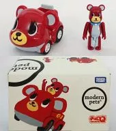 BE@RBRICK - Bear Brick - Choro-Q Modern Petts Dreaming Bear Dog (Red)