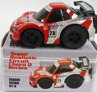 SUPER REAL CIRCUIT Choro-Q Series 1 ザナヴィニスモ GT-R #23 (rojo x plateado)