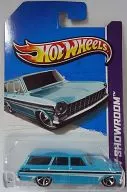 1/64' 64 CHEVY NOVA STATION WAGON (sky blue) "Hot Wheels HW SHOWROOM" [X1624-07A3]
