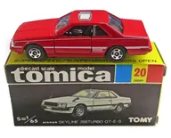 1/65 Nissan Skyline 2000 Turbo GT-E-S (rojo/negro/fabricado en Japón) "Tomica No. 20"