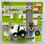 BE@RBRICK-Bearbrick-Q版賽車熊貓(白色x黑色)