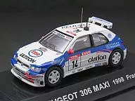 1/64 Peugeot 306 MAXI 1998 French#14(白色×藍色)"拉力賽車系列Peugeot.8.5 USB>