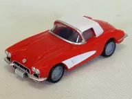 1960 コルベット C1(レッド×ホワイト) 「サントリーコーヒーボス 憧れの名車コレクション プルバックカー」 2010年キャンペーン品