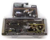 1/64 2015 Chevy Silverado with 1980 Pontiac Trans Am in Enclosed Car Hauler 「トランザム7000VS激突パトカー軍団/Hollywood Hitch ＆ Tow Series 1」 [31010]