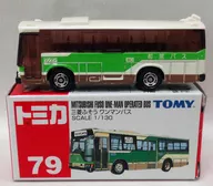 1/130三菱扶桑一人巴士(綠色×白色/紅色箱子/中國製造/TOMY藍色)「多美卡No.79」