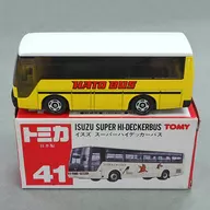 1/145 Isuzu Super High-Decker Bus HATO BUS (Yellow / Red Box / Made in Japan) "Tomica No. 41"