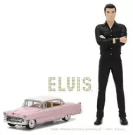 1/64 1955 Cadillac Fleetwood Series 60 Pink Cadillac with 1/18 Elvis Figure [29898]