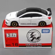 1/62 Subaru WRX STI Tipo S (blanco x negro) "Tomica Event Model No. 16"