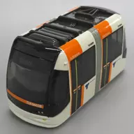 Q版赛车富山轻轨富山港线新型低地板LRT PORTRAM TLR 0602(白色×橙色)