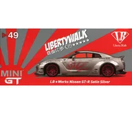 1/64 LB ★ WORKS Nissan GT-R R35 Type 1 Rear Wing Version 2 Left Hand Drive (Satin Silver) 「 MINI GT Series 」 [MGT00049-L]