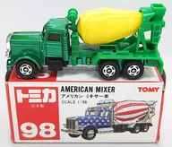 1/98 American Mixer (Green x Yellow / Red Box / Box Side without ST Mark / Made in Japan) 「 Tomica No. 98 」