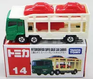 Mitsubishi Super Great Carrier Car (green x white/red box/made in China/Takara Tomy) "Tomica No. 14"