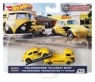 1/64 VOLKSWAGEN TRANSPORTER T1 PICKUP & VOLKSWAGEN CLASSIC BUG "Hot Wheels Team Transport" [GJT42]