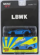 1/64 LB ★ WORKS Lamborghini Aventador (Light Blue) "MINI GT Series No. 57" [MGT00057-LB]