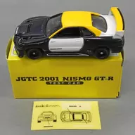 1/61 JGTC 2001 NISSAN GT-R TEST CAR BRIDGESTONE (Preto x Amarelo x Branco) "Tomica" I Iad Co., Ltd.