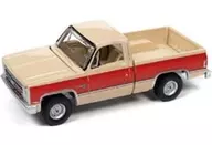 1/64 1987 Chevy Silverado 10 FleetSide (Tan x Bright Red) [AWSP101A]