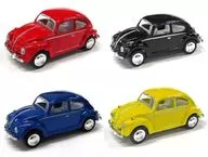 4 types set "1/64 Volkswagen Type1 Beetle Die-Cast Pullback Mini Car"