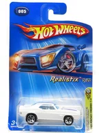 1/64 1969 PONTIAC FIREBIRD T/A (branco x azul) "Hot Wheels Realistix 2005 FIRST EDTIONS" [G6692-0715]