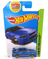1/64 NISSAN SKYLINE GT-R R34 (azul x naranja) "Hot Wheels HW WORKSHOP" [BFV55-09B0H]